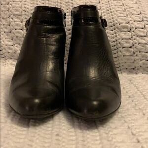 Euro Soft Black Leather Ankle Booties by Sofft Size 7.5
